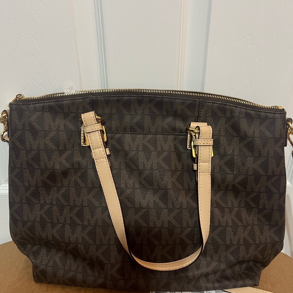 Michael Kors Brown and Tan cross body with Monogram